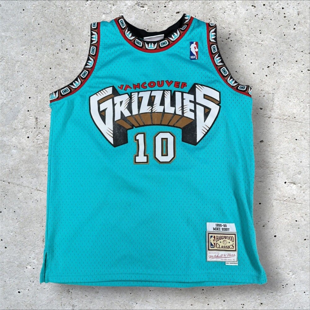Mitchell And Ness Vancouver Grizzlies Jersey Youth L 14/16 Mike Bibby Throwback